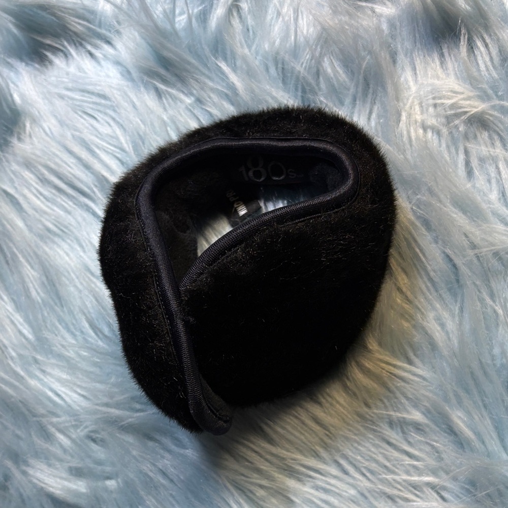 180’s Kids Black Faux Fur Ear Muffs